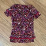 Sonia Fortuna Firenze Bohemian Chic Magenta & Red Floral Blouse Size M Photo 1