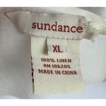 *Sundance White Linen Top Womens XL Boho Beach Coastal Grandma Peasant Blouse Photo 5