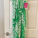 Lilly Pulitzer by Target Green and White Leaf Print Jumpsuit size XS inseam 28” Photo 0
