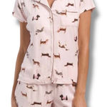 Laura Ashley Light Pink Dog Print Pajama Set XL Photo 0