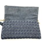 Sole Society Woven Flap Crossbody Bag Clutch Navy Blue Boho Minimalist Neutral Photo 5