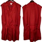 Club Monaco  Silk Sleeveless Romper Red size 6 Photo 1
