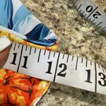 Retro High Waisted White and Orange Bikini Photo 3