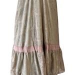 Free People Vintage Brown Lace Deep V Neckline Mini Dress Photo 3