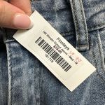 Blue Straight Leg Distressed Jeans with rhinestone cut outs Size M Photo 1