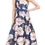 Kay Unger Lydia Tea Length Floral Dress Size 2 Photo 0