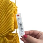 Alice + Olivia NEW NWT  Powell Pleated Wide Leg Cutout Jumpsuit Golden Rod Yellow Photo 9