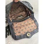 Rebecca Minkoff Black Quilted Leather Crossbody Bag Studded Clutch Tassel Purse Size M Photo 5