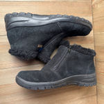 Rieker Tex Sz‎ 38 Waterproof Suede Leather Winter Ankle Boots Zip Faux Fur Black Size 7.5 Photo 8