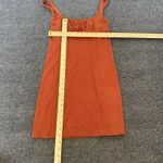 Aritzia Wilfred Free Orbit Dress Burnt Orange Rust Bodycon Mini Ruched Tank M Photo 5