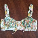 For Love & Lemons  Floral Pleated Chic Feminine Fairy Cottagecore Crop Top Size M Photo 0