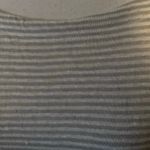 Eileen Fisher  Size S Grey White Striped Top Organic Linen Long Sleeve Shirt Photo 2