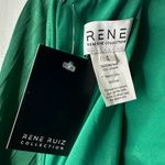 Rene Ruiz Pleated Charmeuse Cocktail Dress (NWT) Size 4 Green Photo 6