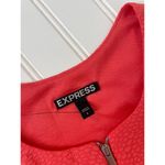 EXPRESS NWOT Hot Pink Coral Lace Sleeveless Mini Dress With Front Zipper Size 4 Photo 3
