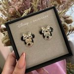 BaubleBar NEW IN BOX Disney x  Minnie Mouse rhinestone bows statement earrings Photo 0