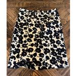 Loft Floral Skirt Women 14 Business Casual Wedding Shower Y2K Fairy Whimsigoth Black Photo 0