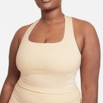 Nike  Gingham Yellow Cross Back Cropped Tank Top Photo 0