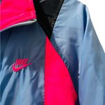 Nike  Vintage 90's Blue Pink Windbreaker Jacket Size Small Women's Neon Lined Photo 3