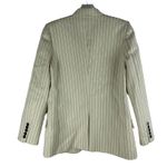 Nili Lotan Don Pinstripe One Button Blazer Jacket Natural Size 0 Black Photo 6