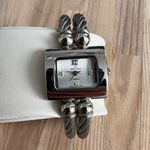 Swiss Gold Ladies Watch Stainless Wire Hinged Cuff Bracelet Stainless Dial Photo 1