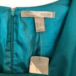 Forever 21 NEW NWT  Teal Green Gathered Cap Sleeve Mini Sheath Dress JUNIORS Med Photo 4