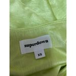 superdown Green Silk Satin High Waisted Side Slit Pencil Slip Maxi Skirt Size XS Photo 4