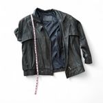EXPRESS Vintage 90s Leather Bomber Jacket Photo 7