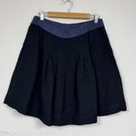 Blumarine Blue Jacquard A Line Mini Skirt Womens 12 Luxury Designer Formal Photo 0