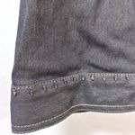 Alfred Dunner Black Denim Embroidered Embellished Button Front Vest Size 18 Photo 3