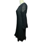 Whistles Black Crochet Bell Sleeve Sheath Black Size US 8 Photo 4