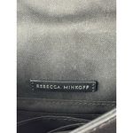 Rebecca Minkoff  Chevron Quilted Black 100% Leather Chain Crossbody Purse Bag OS Photo 13