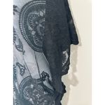Vince Camuto  Black Lace Kimono Cover Up One Size Butterfly Floral Photo 2