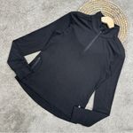 feat Women’s Half Zip Pullover Longsleeve Shirt High Neck in Black Size S Photo 0