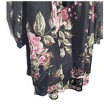 Purple Snow  Cold Shoulder Floral Lace Up Blouse Top Photo 1