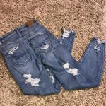 American Eagle curvy high rise Jeggings distressed jeans 0 next level stretch Photo 1