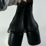 Toms Tom’s Black Nubuck Leather Ankle Booties Size 7 Photo 4