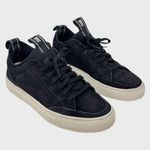 P448 Sohosocks Womens Shoes Black Suede Low Top Fashion Sneakers Italian 39 US 9 Photo 0