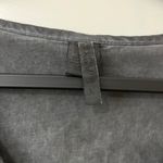 XCVI  Sz L Embroidered Boho Gothic Mixed Media V Neck Tunic Dress Charcoal Gray Photo 4