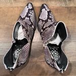 Vince Camuto Gigietta Black and White Snakeskin Chunky Heeled Boots Photo 7