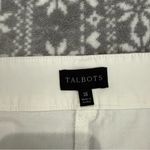 Talbots White Wide Leg Crop Pants Cargo Pockets Size 16 Photo 2