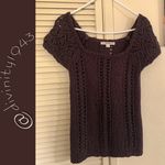 Old Navy 🍫Rich brown knitted cap sleeve top Photo 0