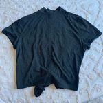 Lululemon Women’s 4  Time to Restore Mock Neck Short Sleeve Crop Top Black White Photo 4