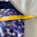 Lands' End size large 12 14 Purple blue White One Piece Swim bathing suit zipper Photo 4