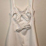 NWOT Enchanted Sparkle White Sleeveless Bow Back Mini Dress Size L Size L Photo 0