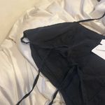 ZARA NWT Black Linen Halter Crop Top Size Large Photo 4