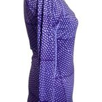 Nike  Pro athletic purple printed fitted v-neck performance long sleeve top sz S Photo 2