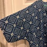 World Market Women's Indigo Blue Cotton Kaftan Dress One Size Pocket‎ Boho Size L Photo 1