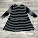 Old Navy  Black White Stripe Long Sleeve Knit Swing Dress S31 Photo 4