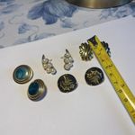 Lot Of 4 Pretty Gold Tone Women’s Costume Earrings Pierced Photo 7