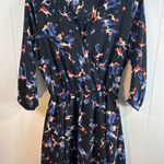 Lush Clothing LUSH Flowy Abstract print Long sleeve Mini dress Black Multicolor Sz S LIKE NEW Photo 0